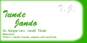 tunde jando business card